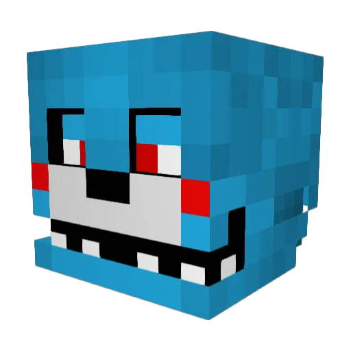 DenisovAA Minecraft avatar head, 3D render
