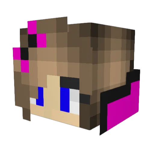 Denisse428 Minecraft avatar head, 3D render