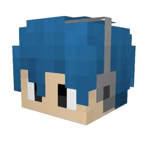 Deniswit Minecraft avatar head, 3D render