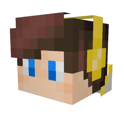 Deniz30 Minecraft avatar head, 3D render