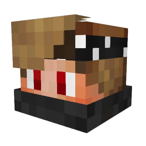 Denizzers Minecraft avatar head, 3D render