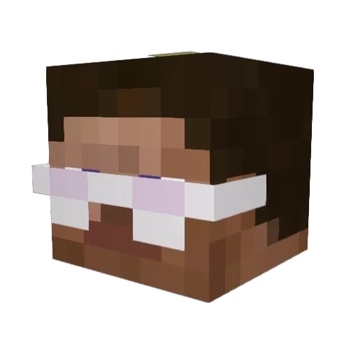 Denjz Minecraft avatar head, 3D render