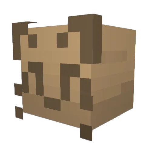 Denkender Minecraft avatar head, 3D render