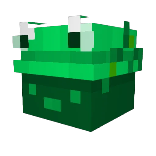DenkyuKyun Minecraft avatar head, 3D render