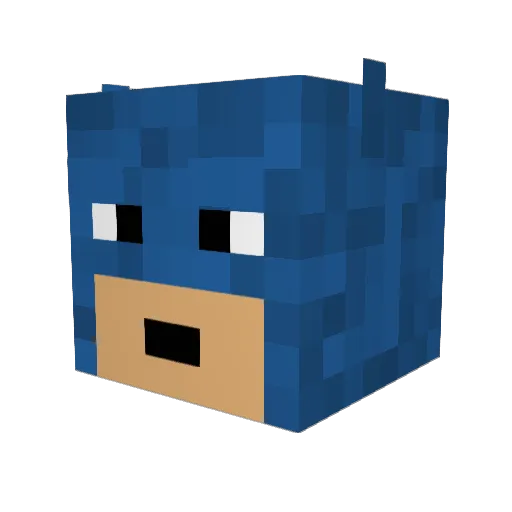 Denma86 Minecraft avatar head, 3D render