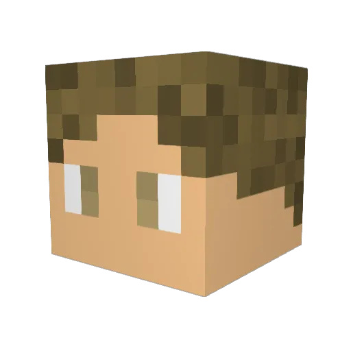 Denmasters Minecraft avatar head, 3D render