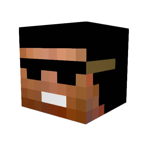 Denn90 Minecraft avatar head, 3D render