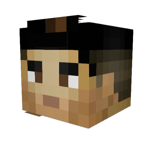 Denney7 Minecraft avatar head, 3D render