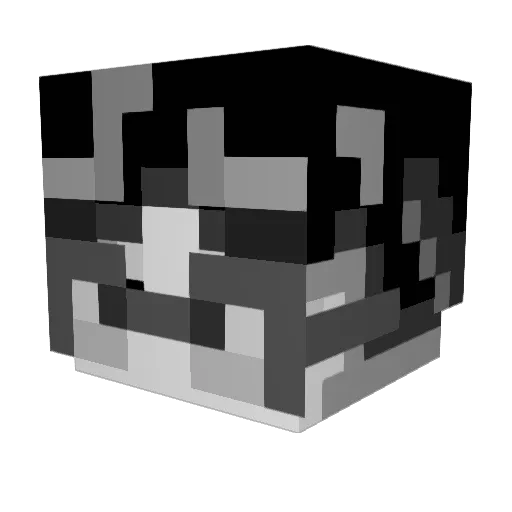 DenniKraft Minecraft avatar head, 3D render