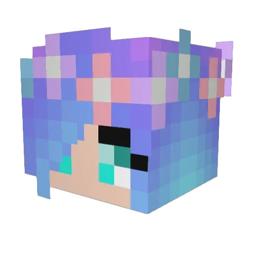 Dennia0 Minecraft avatar head, 3D render