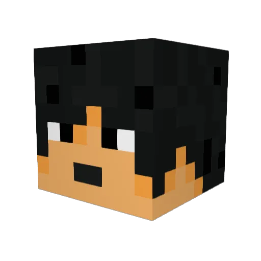 Dennibro Minecraft avatar head, 3D render