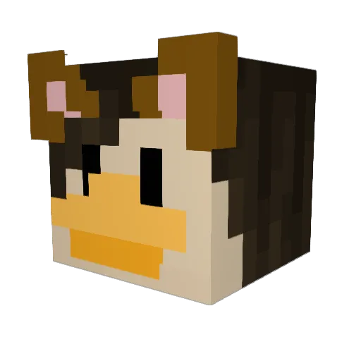 Dennices Minecraft avatar head, 3D render