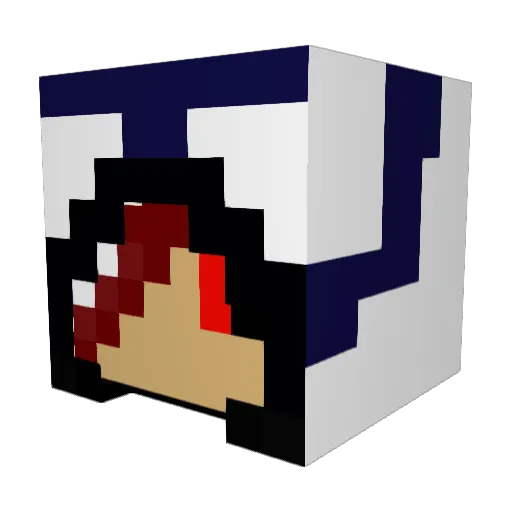 Dennikas Minecraft avatar head, 3D render