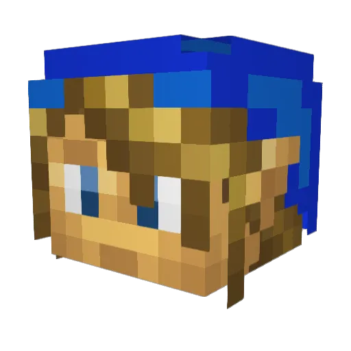 Dennis000 Minecraft avatar head, 3D render