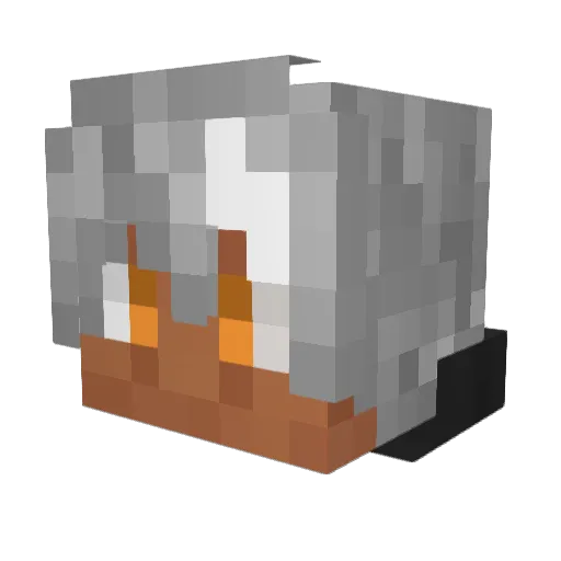 DennisDragon Minecraft avatar head, 3D render