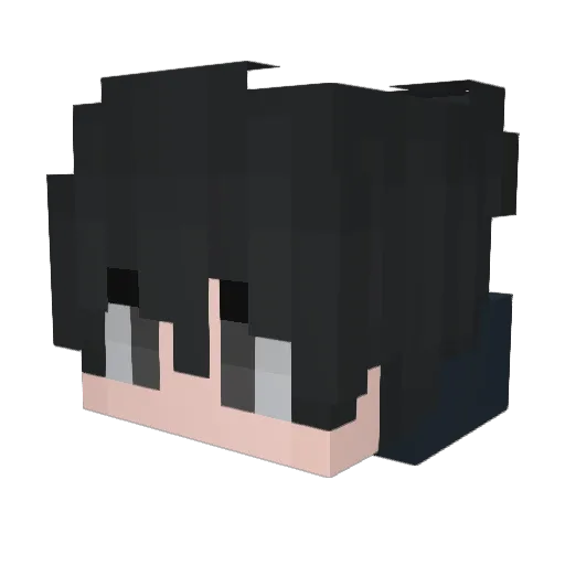 DennisTu Minecraft avatar head, 3D render
