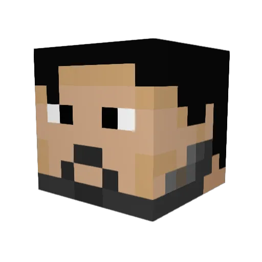 DennisWalega Minecraft avatar head, 3D render