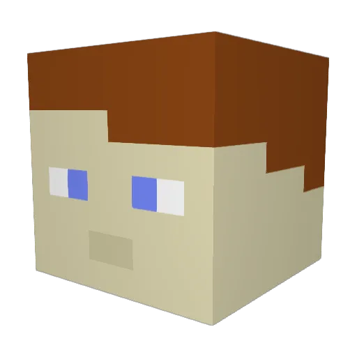 Dennis____ Minecraft avatar head, 3D render