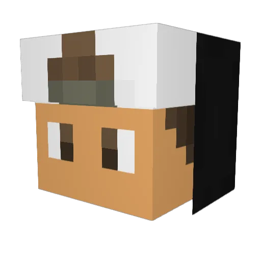 Dennisdtd Minecraft avatar head, 3D render