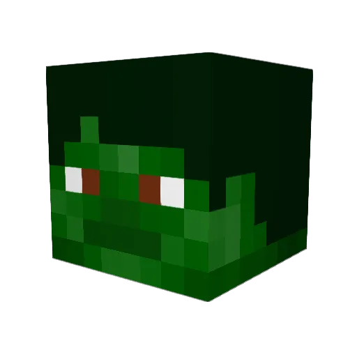 Denniz_10 Minecraft avatar head, 3D render