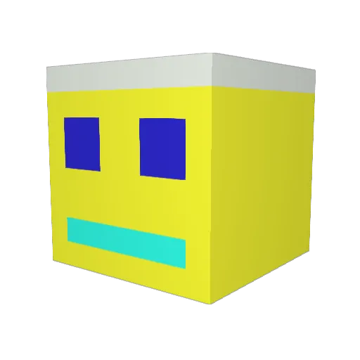 Dennned Minecraft avatar head, 3D render