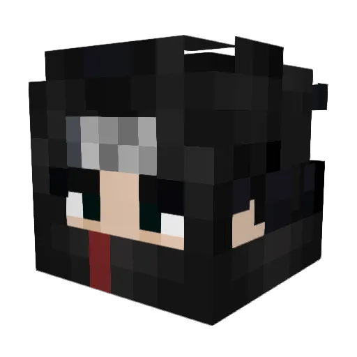 Dennuuu Minecraft avatar head, 3D render