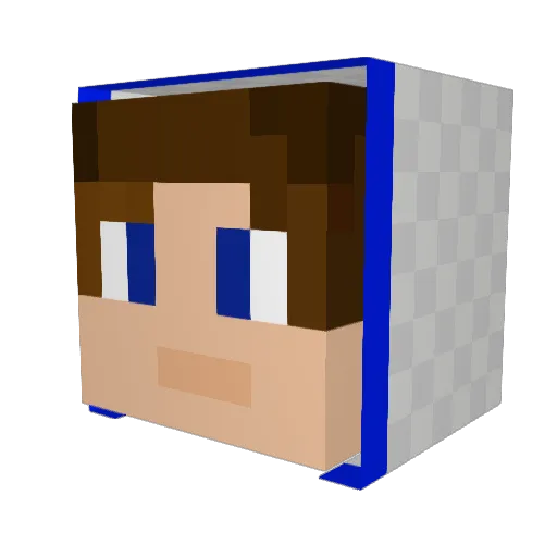 Denny303 Minecraft avatar head, 3D render