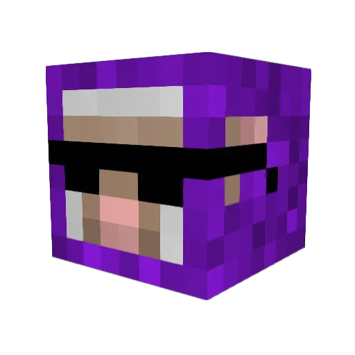 DennyLester Minecraft avatar head, 3D render