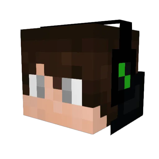 DennyMK Minecraft avatar head, 3D render