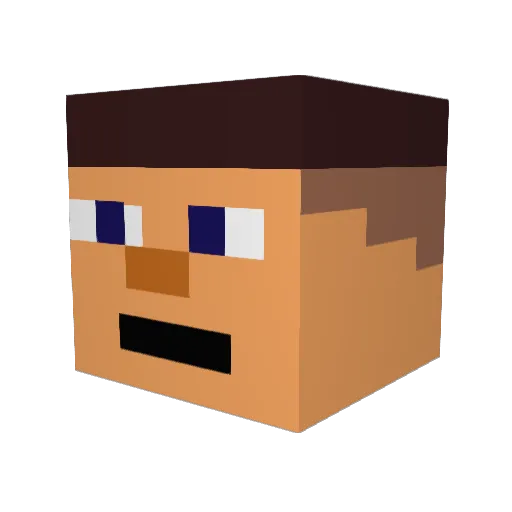 Dennys23 Minecraft avatar head, 3D render