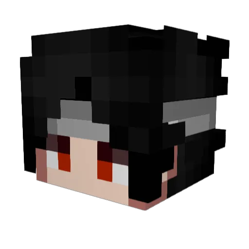 Deno__0_3 Minecraft avatar head, 3D render