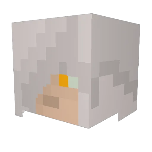 Denohva Minecraft avatar head, 3D render