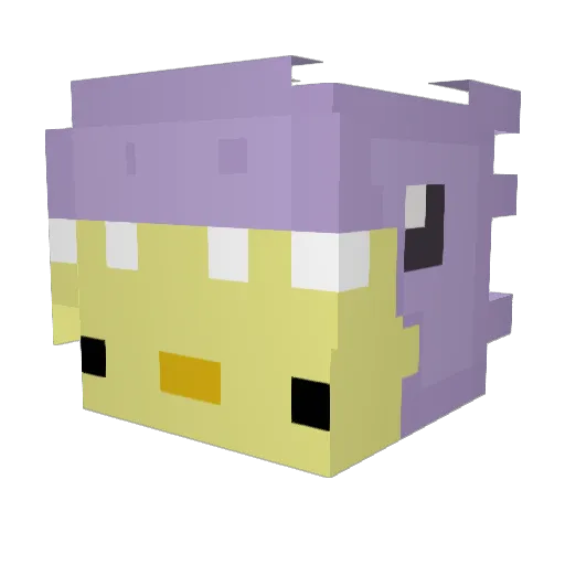 Denoking1 Minecraft avatar head, 3D render