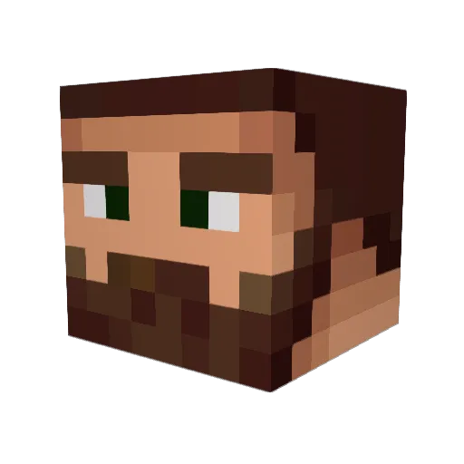 Denominator56 Minecraft avatar head, 3D render