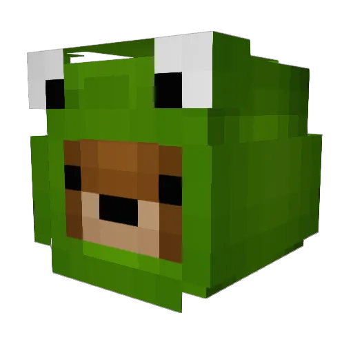 Denon Minecraft avatar head, 3D render