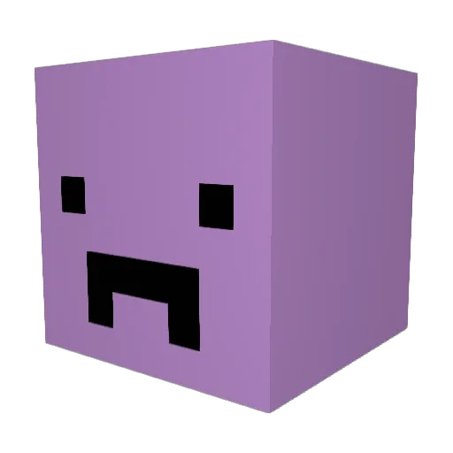 Denoshi Minecraft avatar head, 3D render