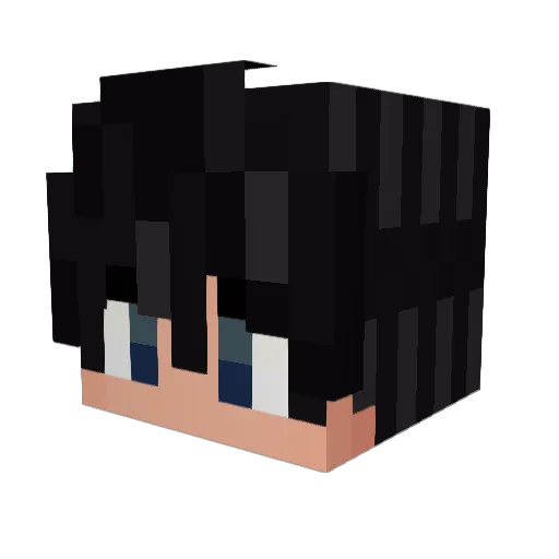 Denower Minecraft avatar head, 3D render
