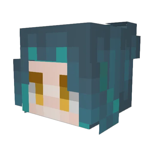 Denphan Minecraft avatar head, 3D render