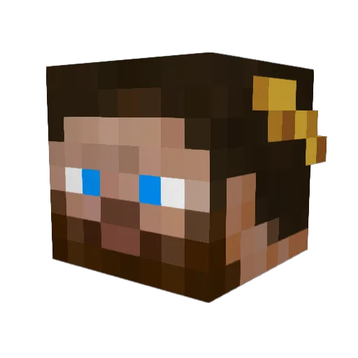 DensFlars Minecraft avatar head, 3D render