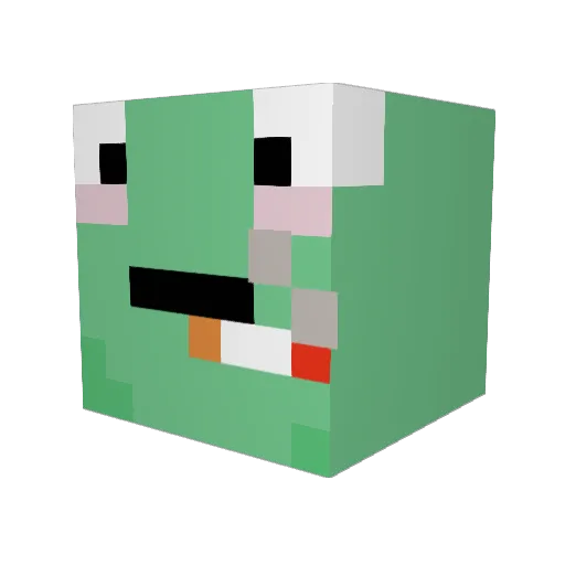Densegoldfish34 Minecraft avatar head, 3D render