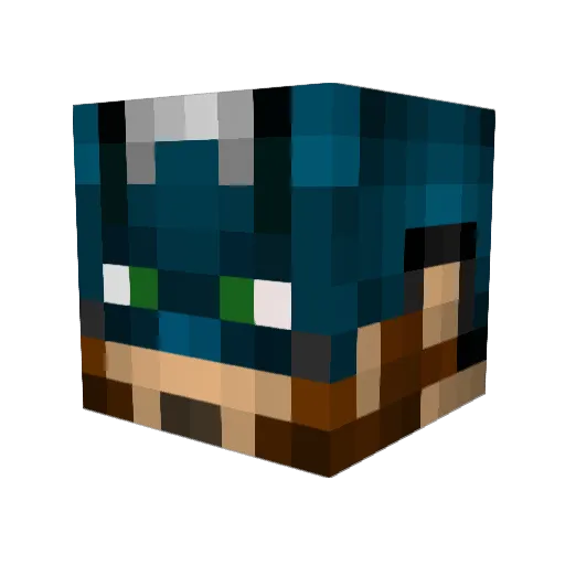 Denso7 Minecraft avatar head, 3D render