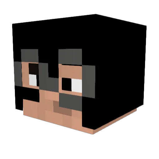 Denssei Minecraft avatar head, 3D render
