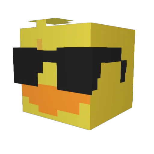 Denstorejavertus Minecraft avatar head, 3D render