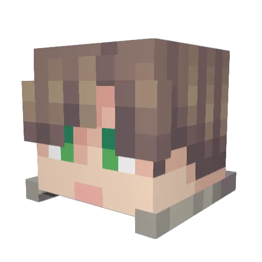 Dent_de_tigre Minecraft avatar head, 3D render