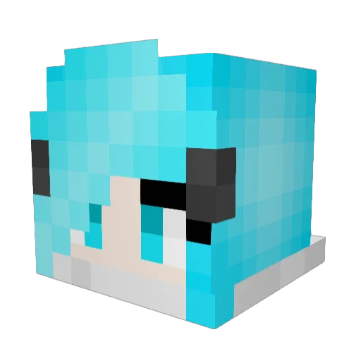 DentasticksDxD Minecraft avatar head, 3D render