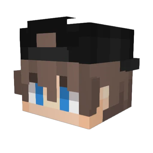 Dentchik Minecraft avatar head, 3D render