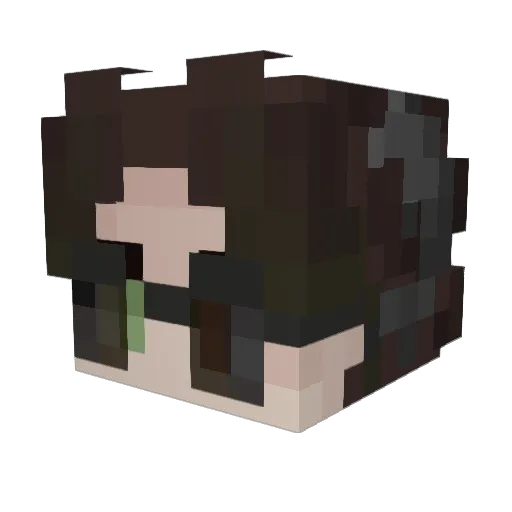 Dentero_ Minecraft avatar head, 3D render