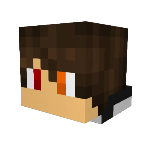 Dentox_ Minecraft avatar head, 3D render