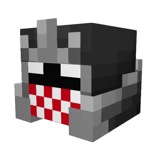 Dentx Minecraft avatar head, 3D render