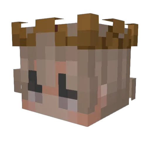 Denuso Minecraft avatar head, 3D render